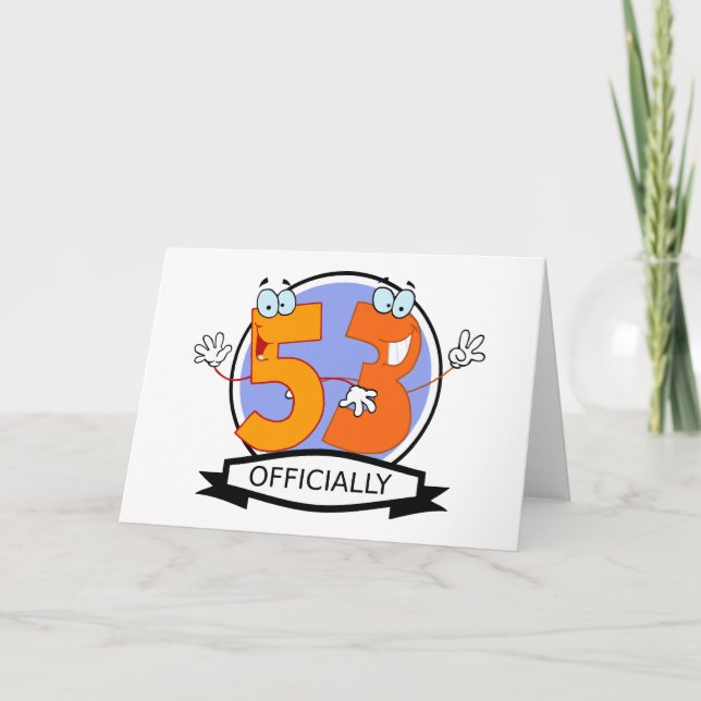 Carte Bannière d'anniversaire officielle 53 (Devant)