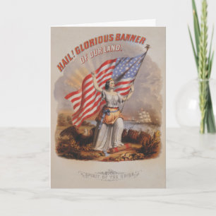 Carte Bannière glorieuse ! -Carte de vœux