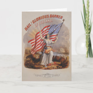 Carte Bannière glorieuse ! -Carte de vœux