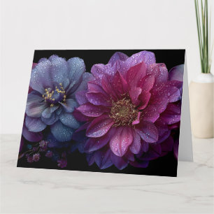 Carte Bannière Moody Floral - Fleurs sombres et rêveuses