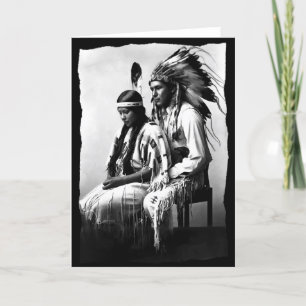 Carte Bannock Tribe Vintage d'Amour amérindien