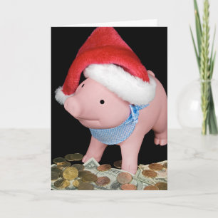 Carte Banque Piggy de Noël