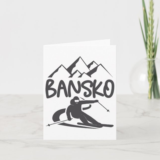 Carte Bansko Ski Snowboard Bulgarie Resort Distres (Devant)