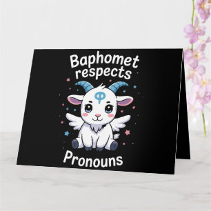 Carte Baphomet transgenre Respecte Pronouns Trans Pride