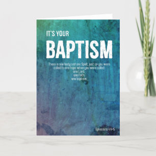 Carte Baptême Adulte Avec Bible Verse Écriture