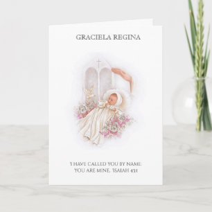Carte Baptême Christ Baptême Scripturaire Bébé Fille Ro