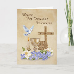 Carte Baptême Communion Confirmation RCIA Félicitations