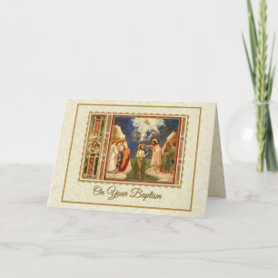 Carte Baptême d'adulte de Jésus par Jean-Baptiste