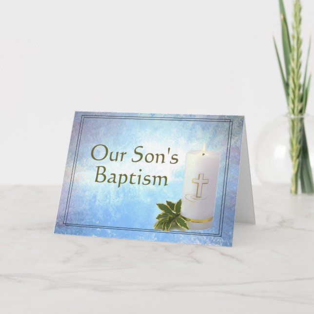 Carte Baptême de notre fils (Devant)