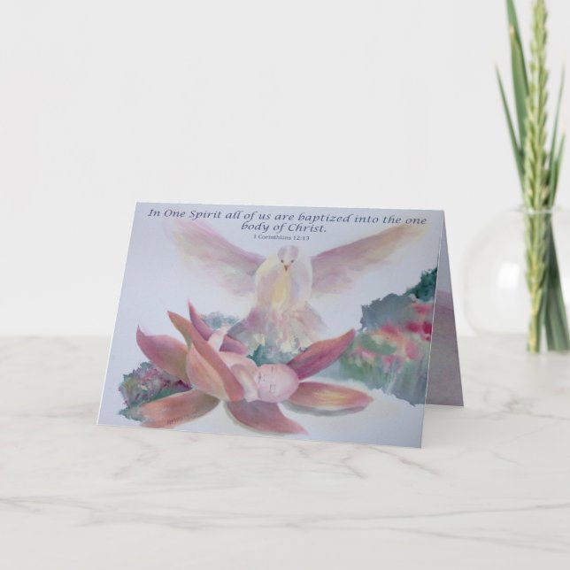 Carte Baptême Enfant "In One Spirit" (Devant)