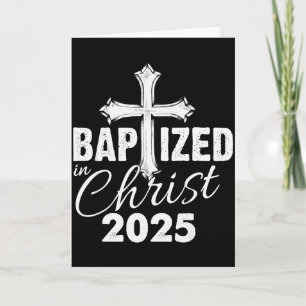 Carte Baptisé en Christ 2025 - Salut Croix Chrétienne