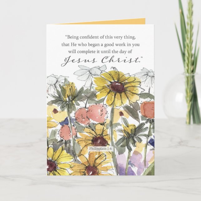 Carte Baptism Congratulations Scripture Philippians   (Devant)