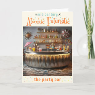 Carte Bar à thème futuriste du milieu du siècle atomique