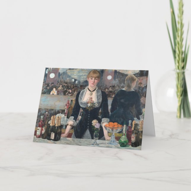 Carte Bar Folies-Bergere Manet Impressionniste Peinture (Devant)