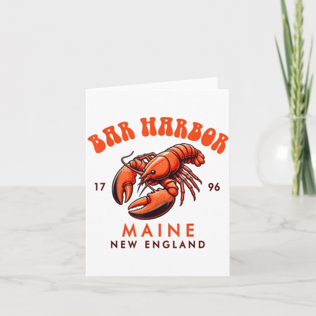 Carte Bar Harbor Maine New England Travel Funny Bar Harb (Devant)