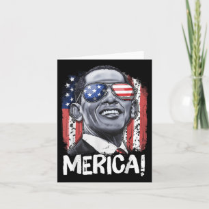 Carte Barack Obama 4 juillet Merica Hommes Femmes Usa Am