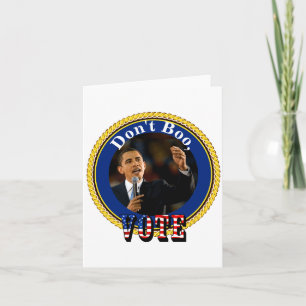 Carte Barack Obama Ne votez pas Boo 
