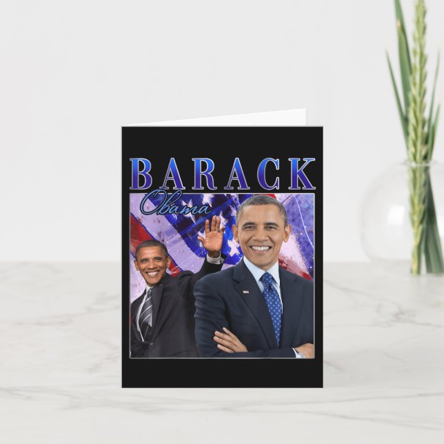 Carte Barack Obama Style Vintage rétro (Devant)
