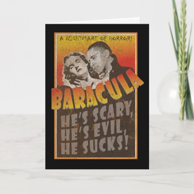 Carte Baracula - Halloween heureux Barack Obama (Devant)