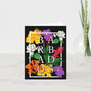 Carte Barbados Fierté de Fleur Sauvage Bajan Floral