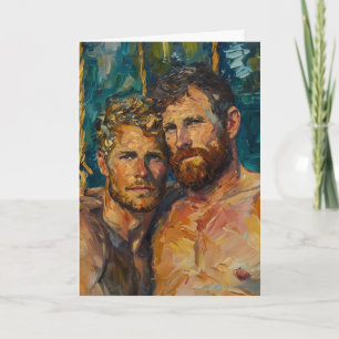 Carte Barbe d'huile expressionniste embrasser