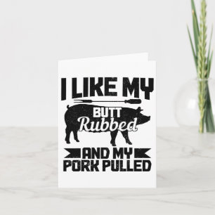 Carte Barbecue Grill Butt Rubbed Et Mon Porc Pulvérisé