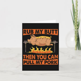 Carte Barbecue pour la fête des pères Rub My Butt Pork G