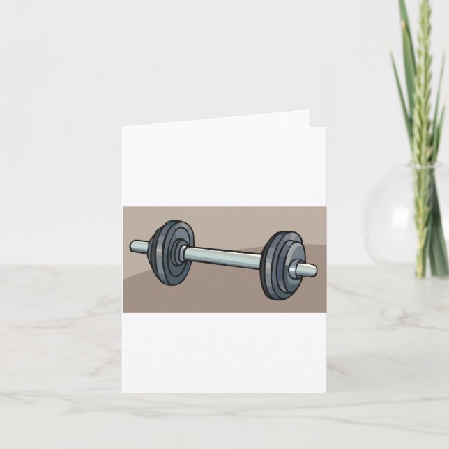 Carte Barbell Weightlifting Gym Fitness Lover (Devant)
