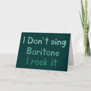Carte Baritone Rock It Grey Card