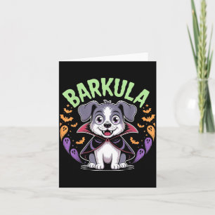 Carte Barkula Chien Mignon Halloween Vampire