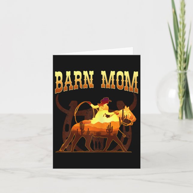 Carte Barn Maman I équestre Cheval Fan (Devant)