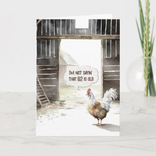 Carte Barn Rooster 82e Humour d'anniversaire