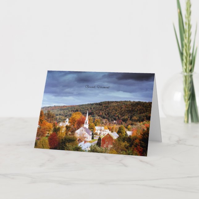 Carte Barnet, Vermont, automne en Nouvelle-Angleterre (Devant)
