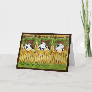 Carte Barnyard Grapevine Bonnes Fêtes
