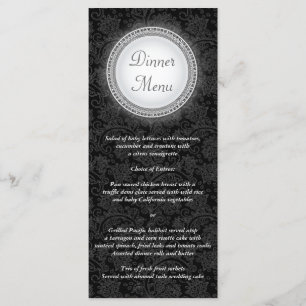 Carte baroque de support de menu de plaque de bois