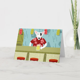 Carte Barre anglaise de Tiki de bull-terrier