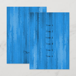 Carte Barre Mitzvah Blue Techno Streaks