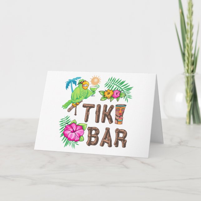 CARTE BARRE TROPICALE TIKI (Devant)