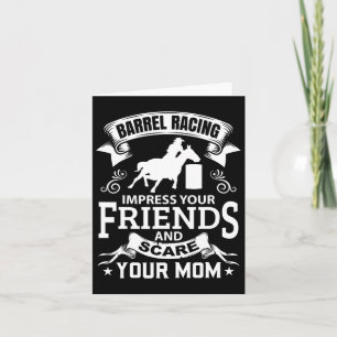 Carte Barrel Racing Horse Équitation Cheval Racer Rider