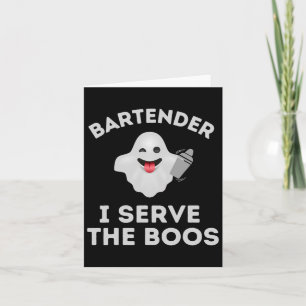 Carte Bartender Halloween Chemise Bartender Ghost I Sert
