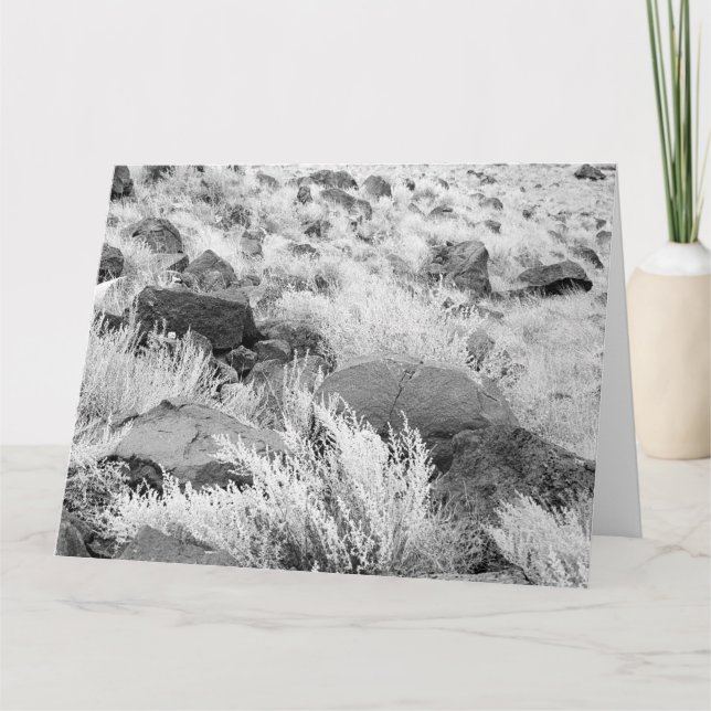 Carte Basalt Lava Rocks Sud-ouest Photo noir et blanc (Devant)