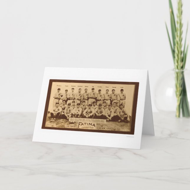 Carte Base-ball 1913 de Detroit Tigers (Devant)