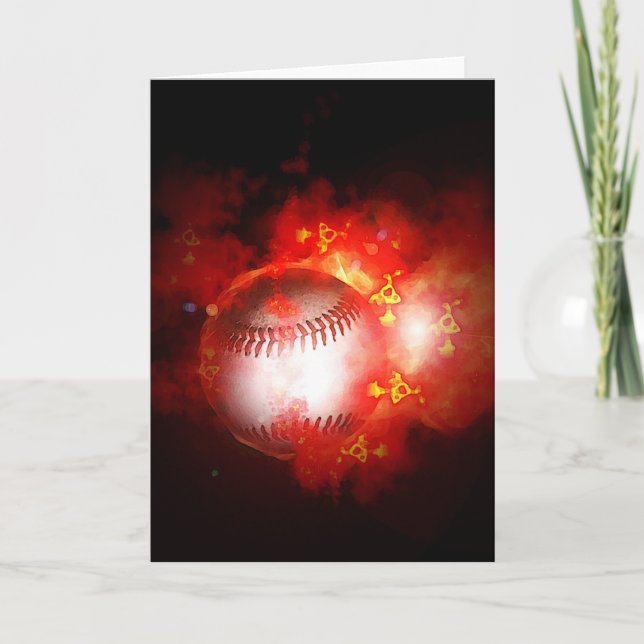 Carte Base-ball flamboyant (Devant)