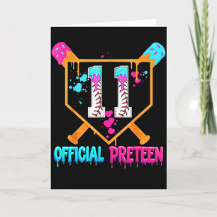 Carte Baseball 11 ans Crème glacée qui coule 11e anniver