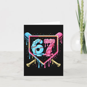 Carte Baseball 67 Crème Glacée Dégoulinante Drôle Six Se