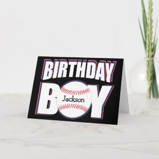 Carte Baseball Anniversaire Garçon Personnalisé Joueur N