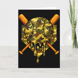 Carte Baseball Camo Garçons Crème Glacée Baseball Jeunes