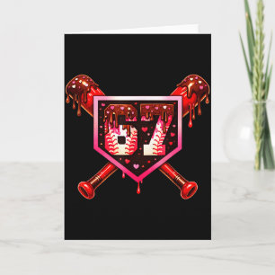 Carte Baseball Chocolate Drip 67 Saint-Valentin Amour Co