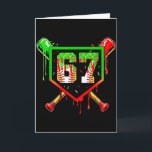 Carte Baseball Crème Glacée Dégoulinante Numéro 67 Joueu<br><div class="desc">Baseball Crème Glacée Dégoulinante Numéro 67 Joueur 6 7 Pyjama de Noël</div>