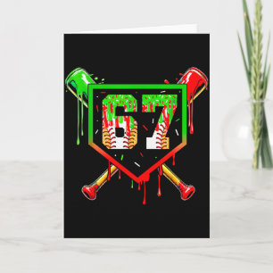 Carte Baseball Crème Glacée Dégoulinante Numéro 67 Joueu